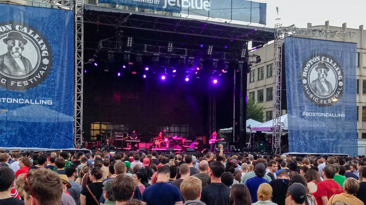 Boston Calling Music Festival stage in 2014, City Hall Plaza