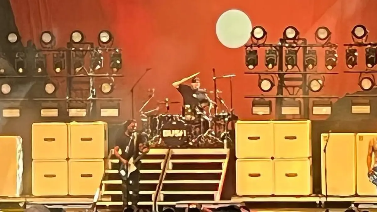 The band Bush performing at the Freedom Mortgage Pavilion in Camden, New Jersey, on August 11, 2022