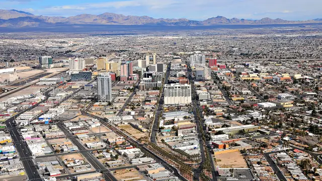 Downtown Las Vegas, taken from the Stratosphere tower