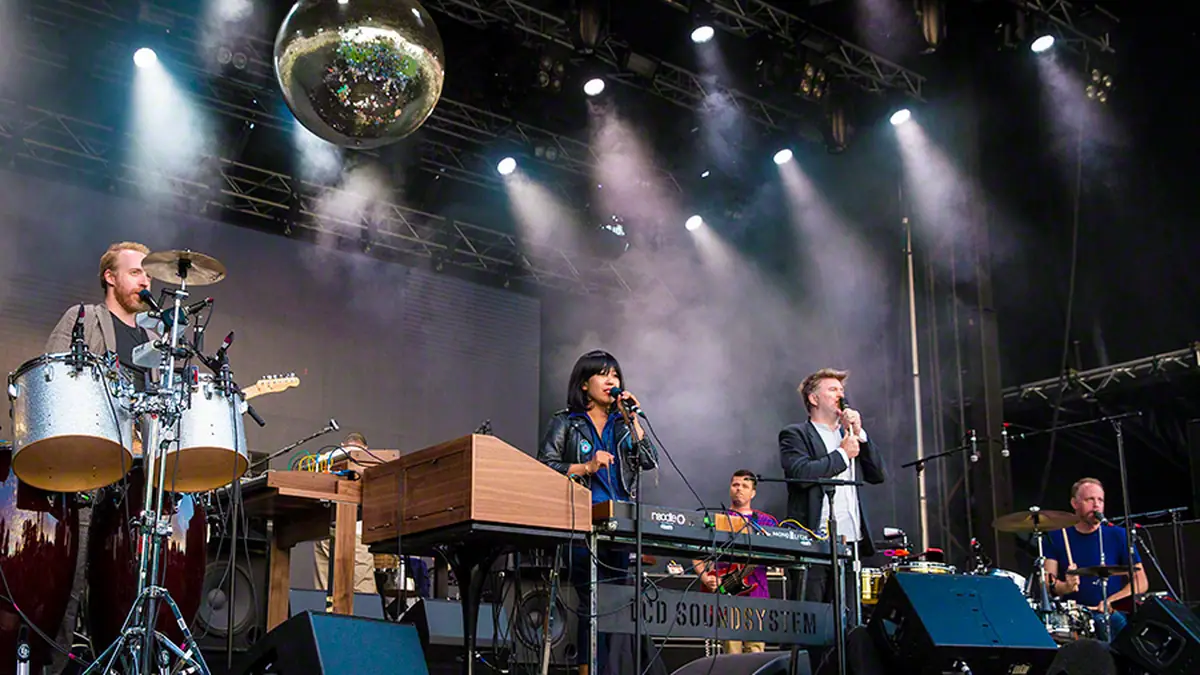LCD Soundsystem performs at Quart Festival in Kristiansand on 28. June 2016. Lineup:James Murphy (vocal)Nancy Whang (keyboard)