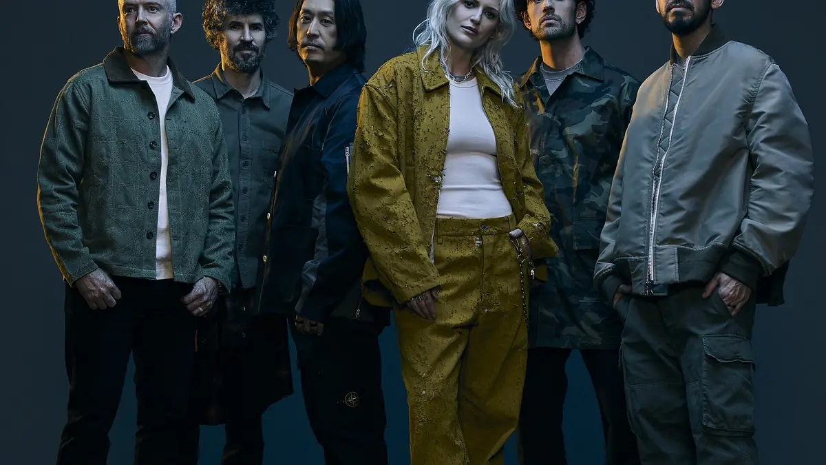 Linkin Park pictured in 2024