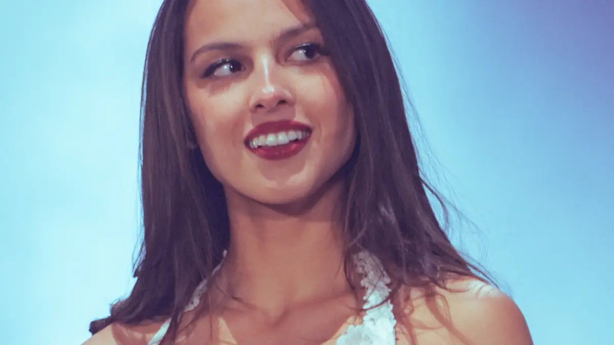 Olivia Rodrigo performing at the Glastonbury Festival in 2025