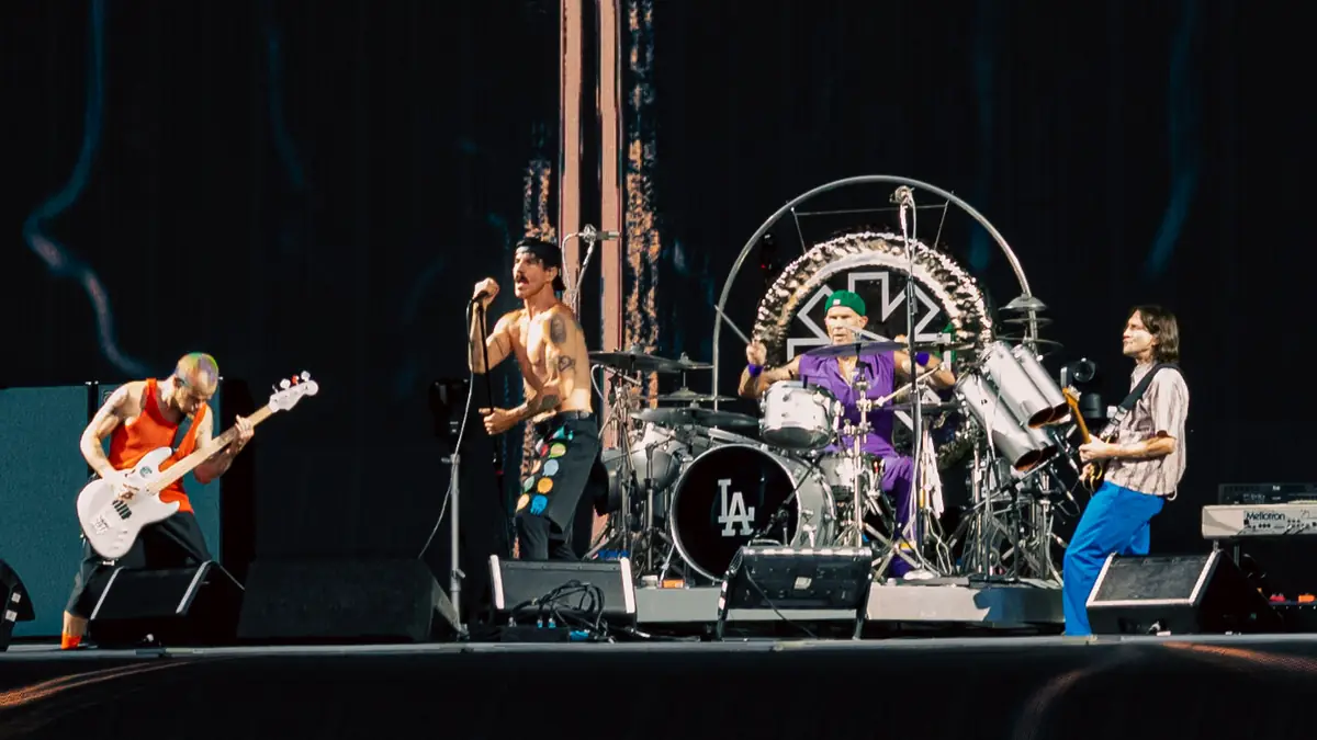 Red Hot Chili Peppers playing live in London on 26 June 2022