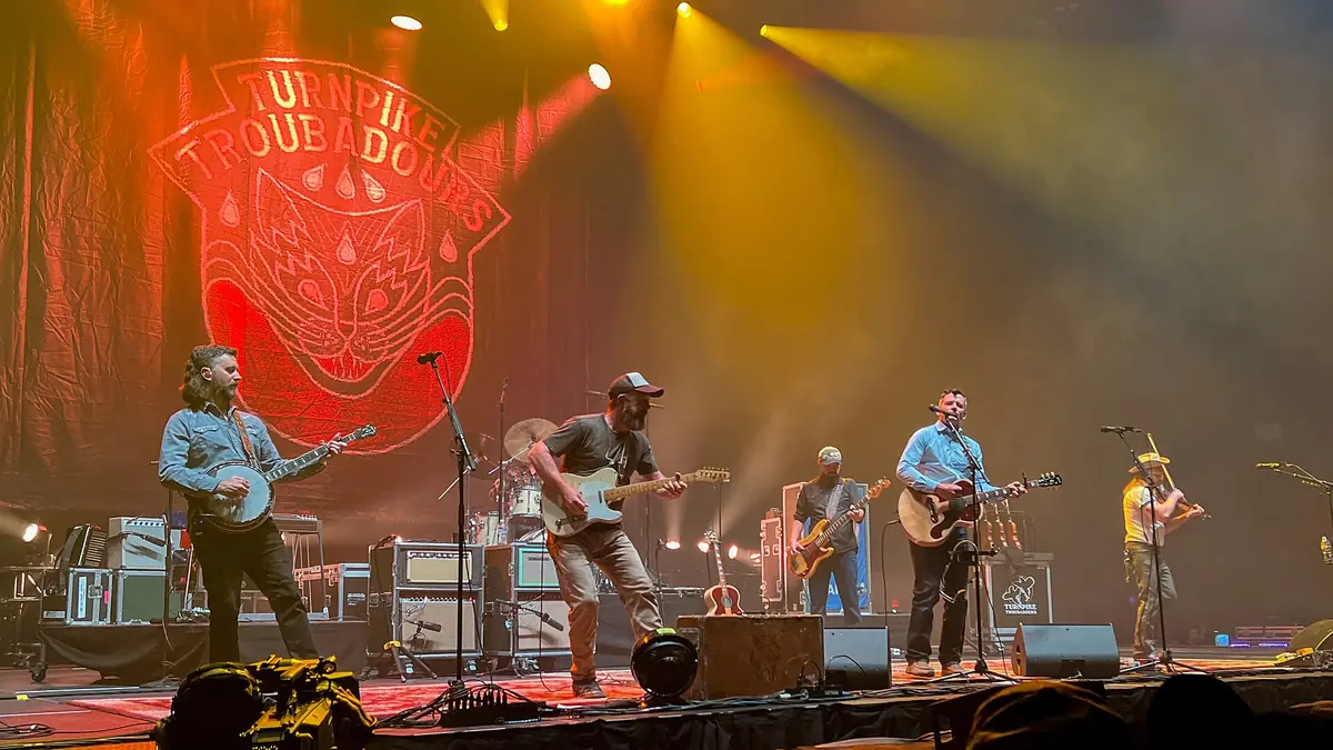 American country music band Turnpike Troubadours performing on-state in Knoxville, Tennessee, at the Knoxville Civic Auditorium/Coliseum, No